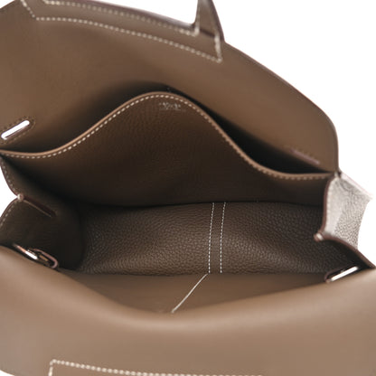 Hermes Taurillon Clemence Halzan 25 Etoupe 6 of 13