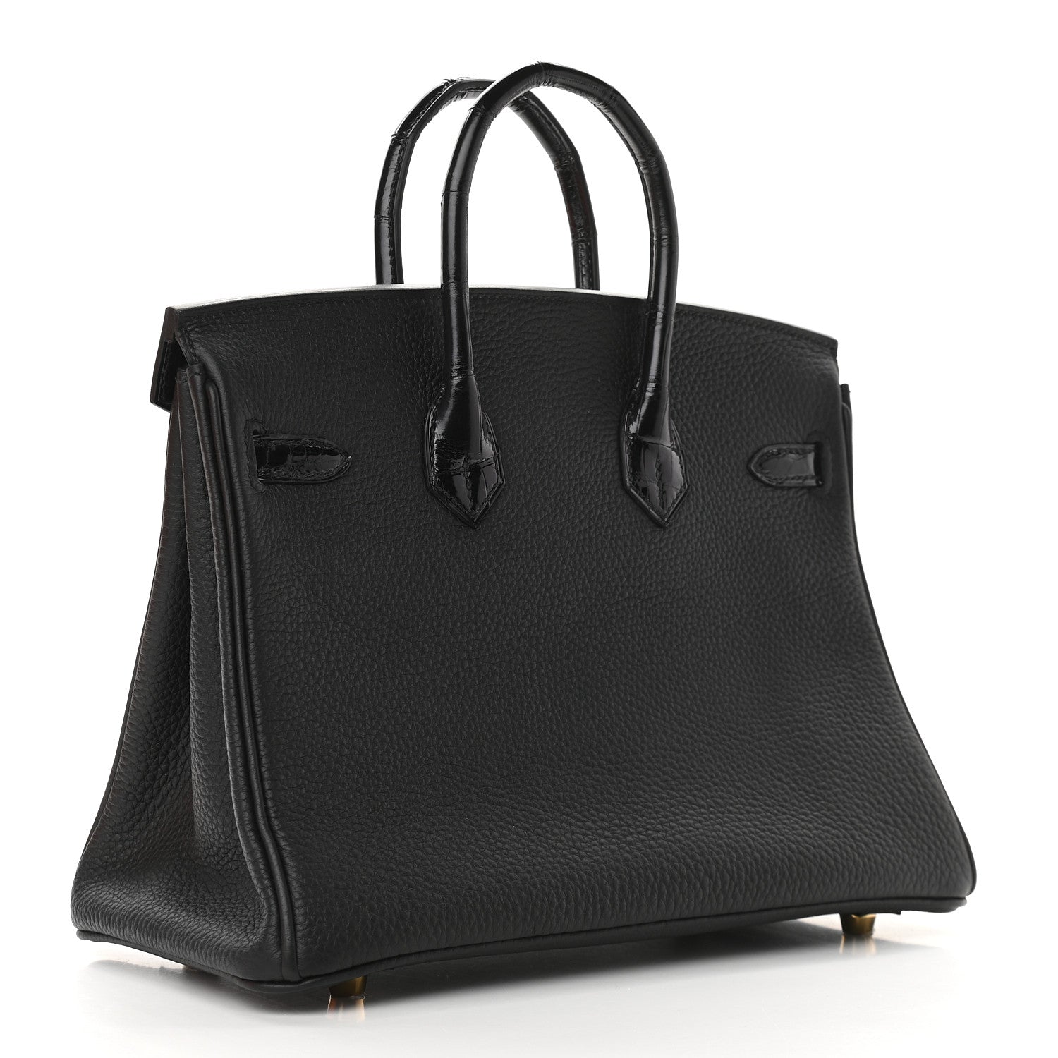 Hermes Togo Shiny Niloticus Crocodile Birkin Touch 25 Black 2 of 9