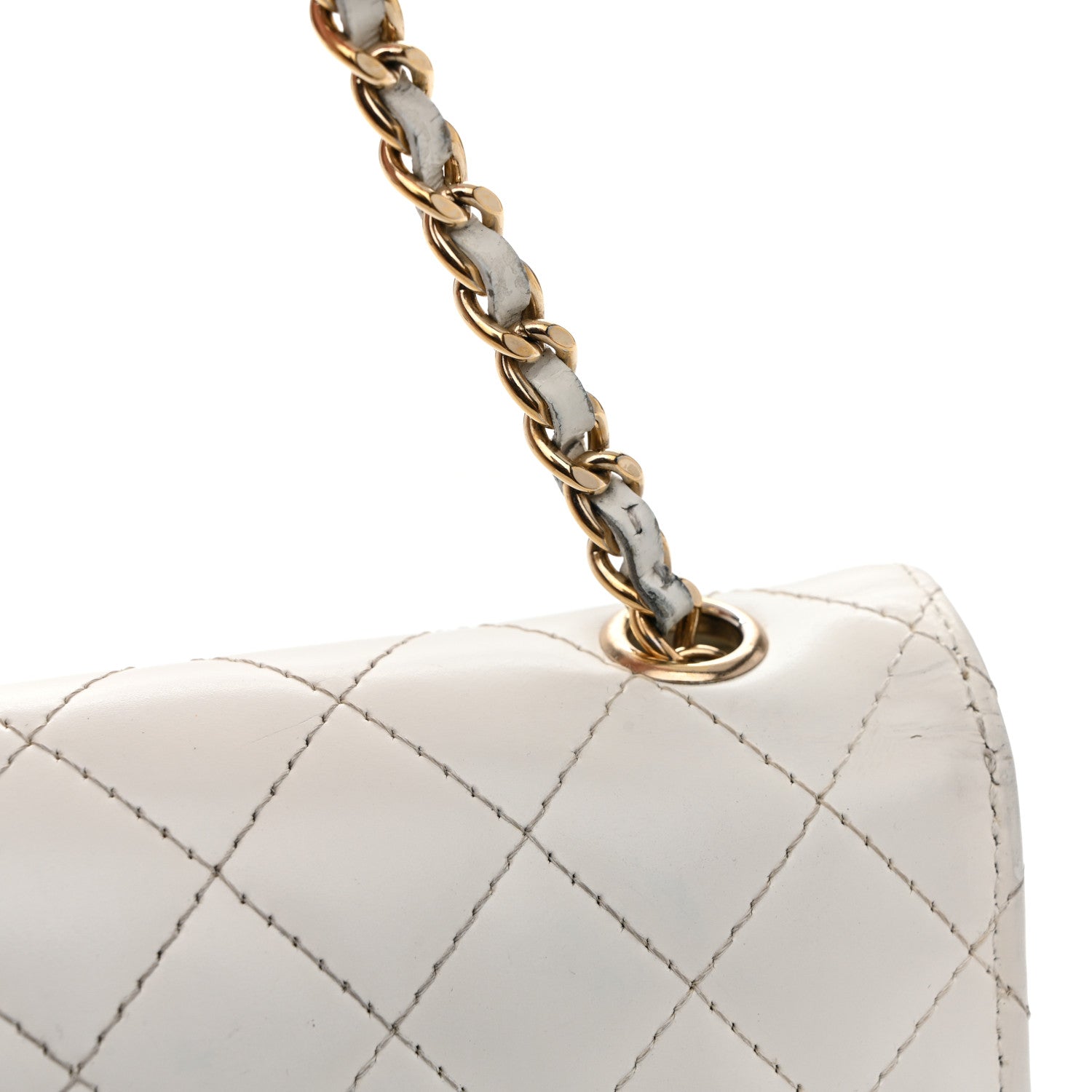 Chanel Glazed Calfskin Quilted Small Flap White 17 of 17