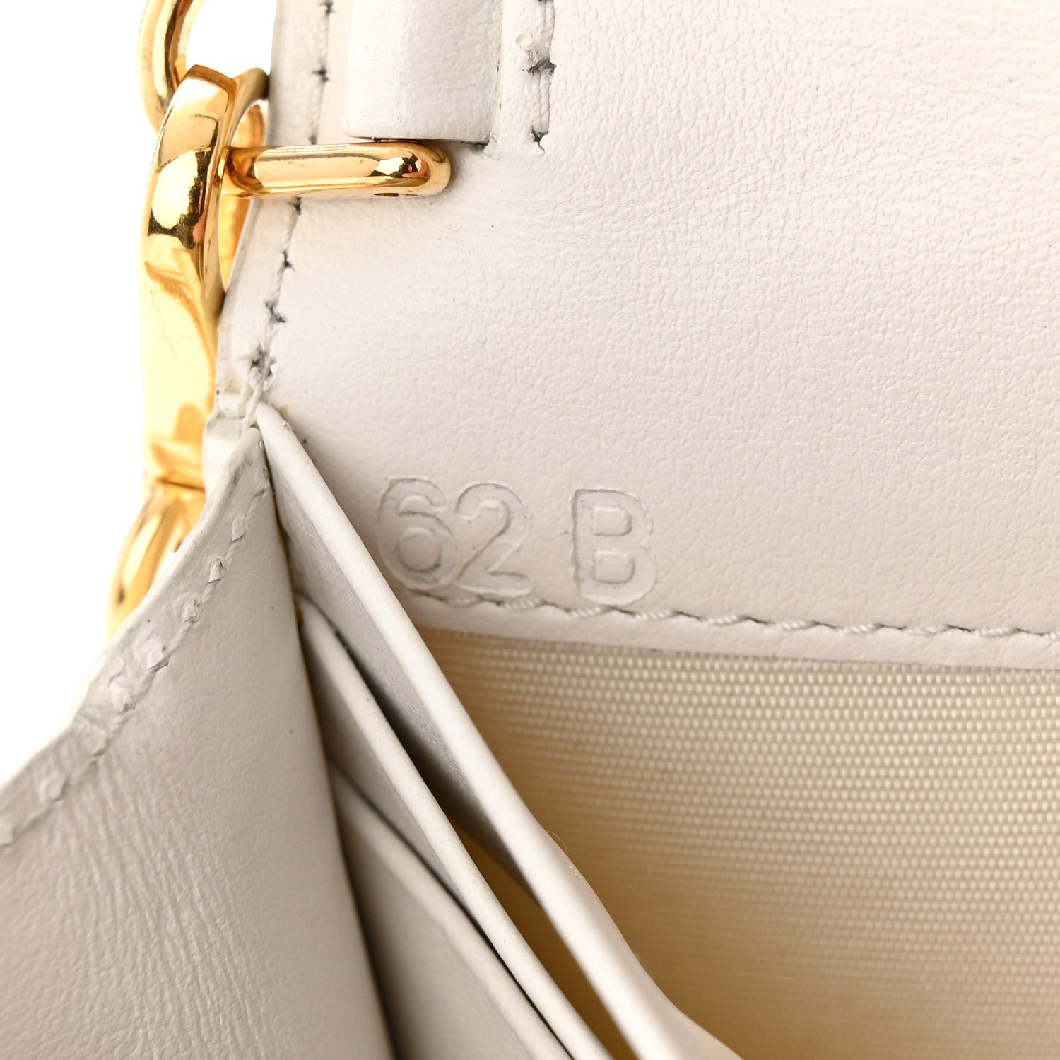Prada Saffiano Cuir Chain Wallet White 7 of 12