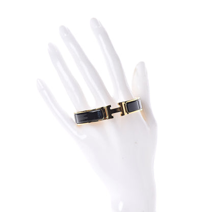 Hermes Enamel Narrow Clic Clac H Bracelet PM Black 2 of 4