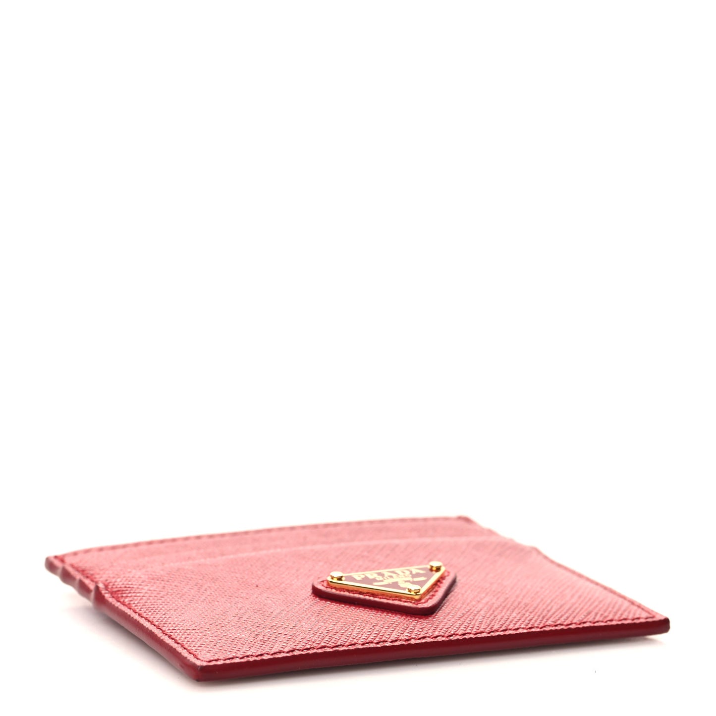 Saffiano Triangle Card Holder Fuoco
