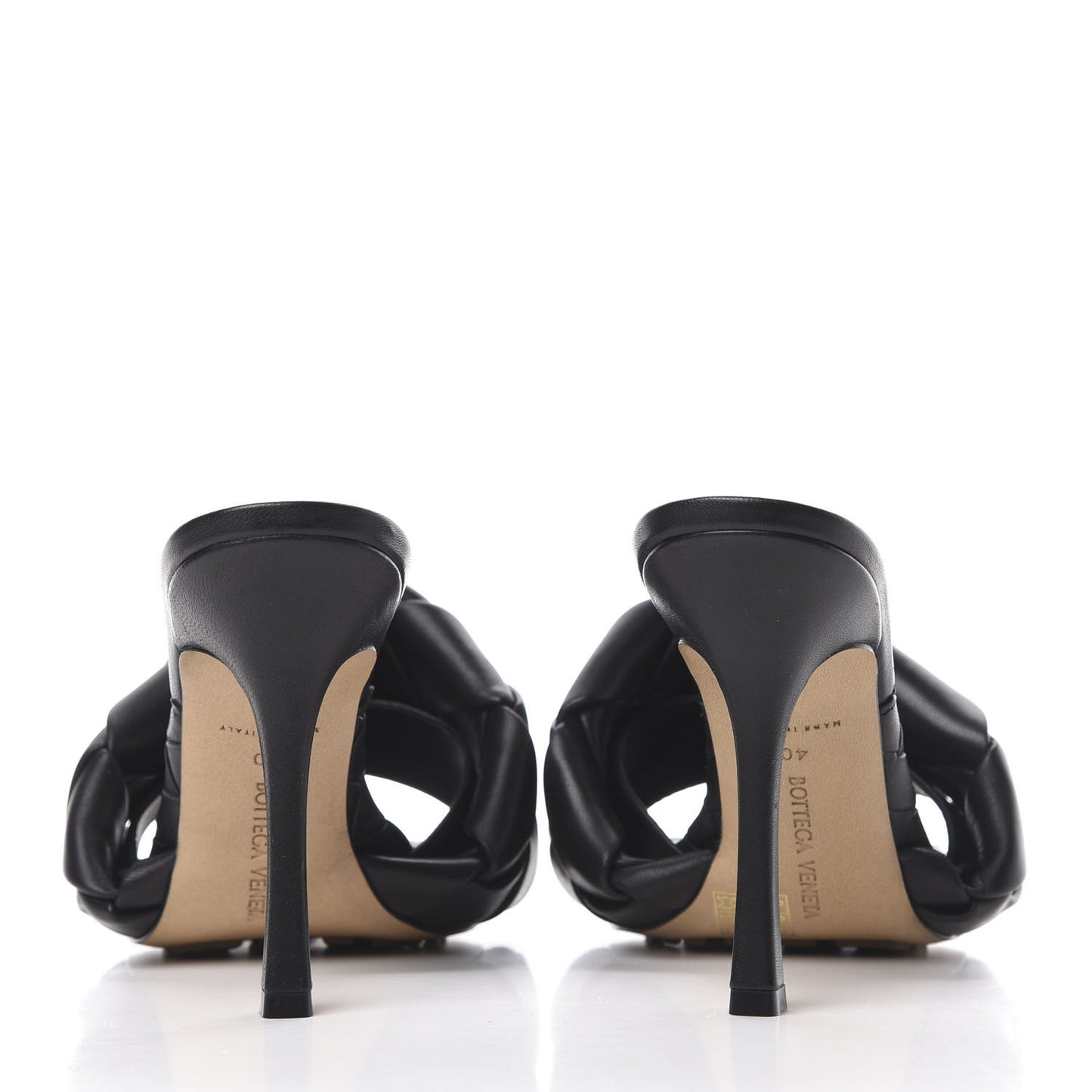 Nappa Maxi Intrecciato Lido Mule Sandals 40 Black