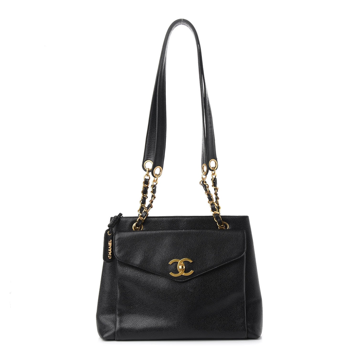 Chanel Caviar CC Shopper Tote Black 1 of 10