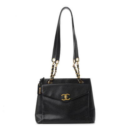 Chanel Caviar CC Shopper Tote Black 1 of 10
