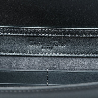 Christian Dior Satin Diorama Wallet on Chain Pouch Blue Gray 6 of 9