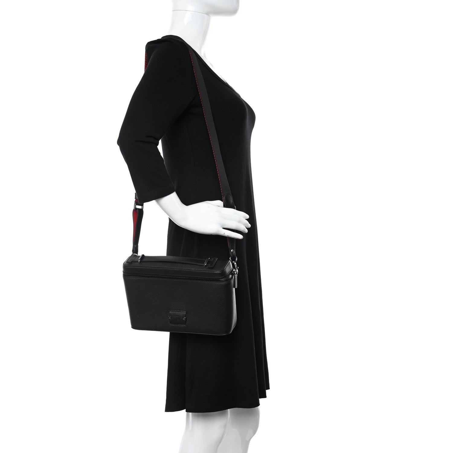 Christian Louboutin Calfskin Kypipouch Small Top Handle Messenger Bag Black 2 of 11