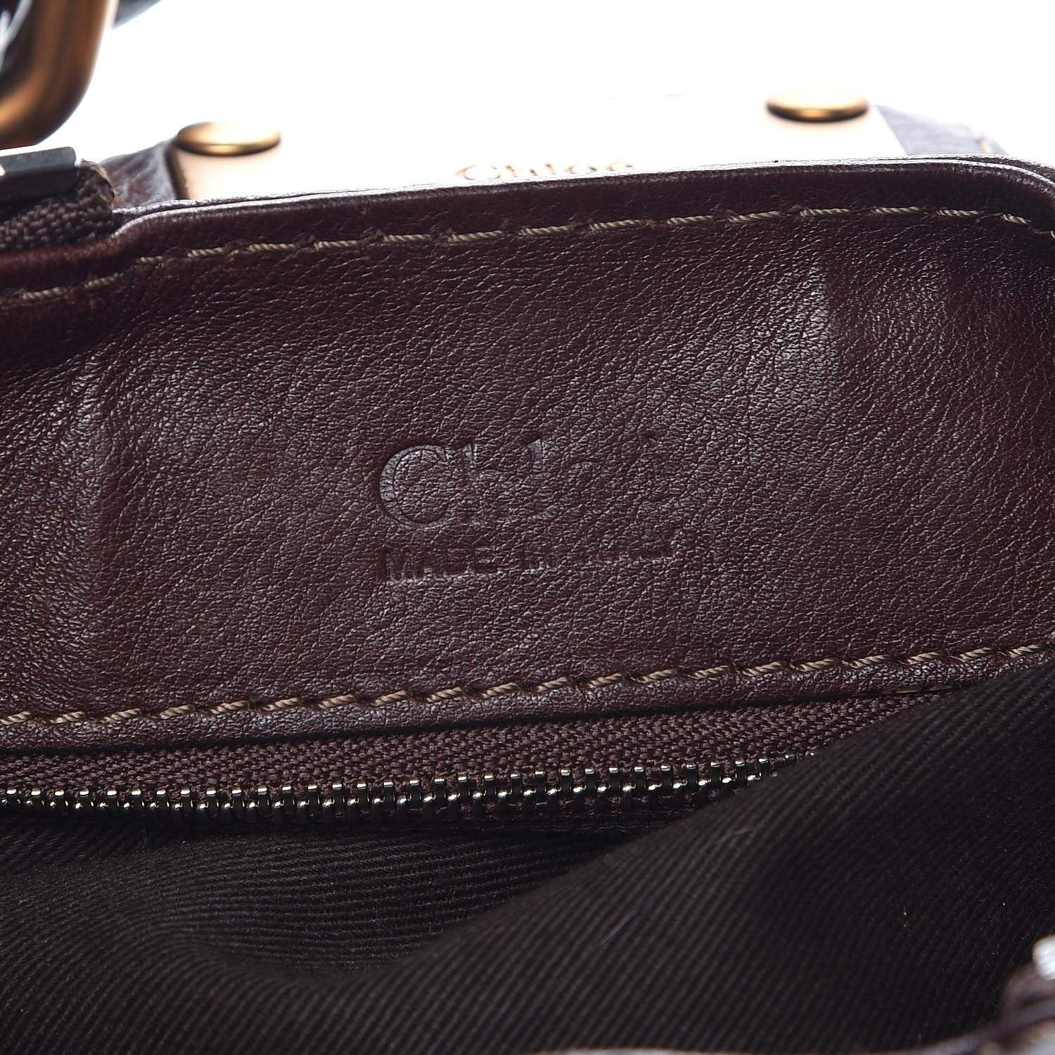 Chloe Calfskin Paddington Front Pocket Tote Chocolate 6 of 14
