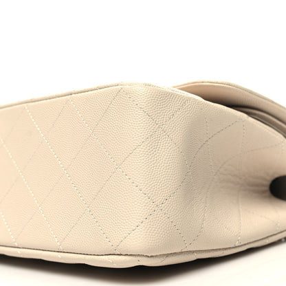 Chanel Caviar Quilted Jumbo Double Flap Ivory 10 of 12