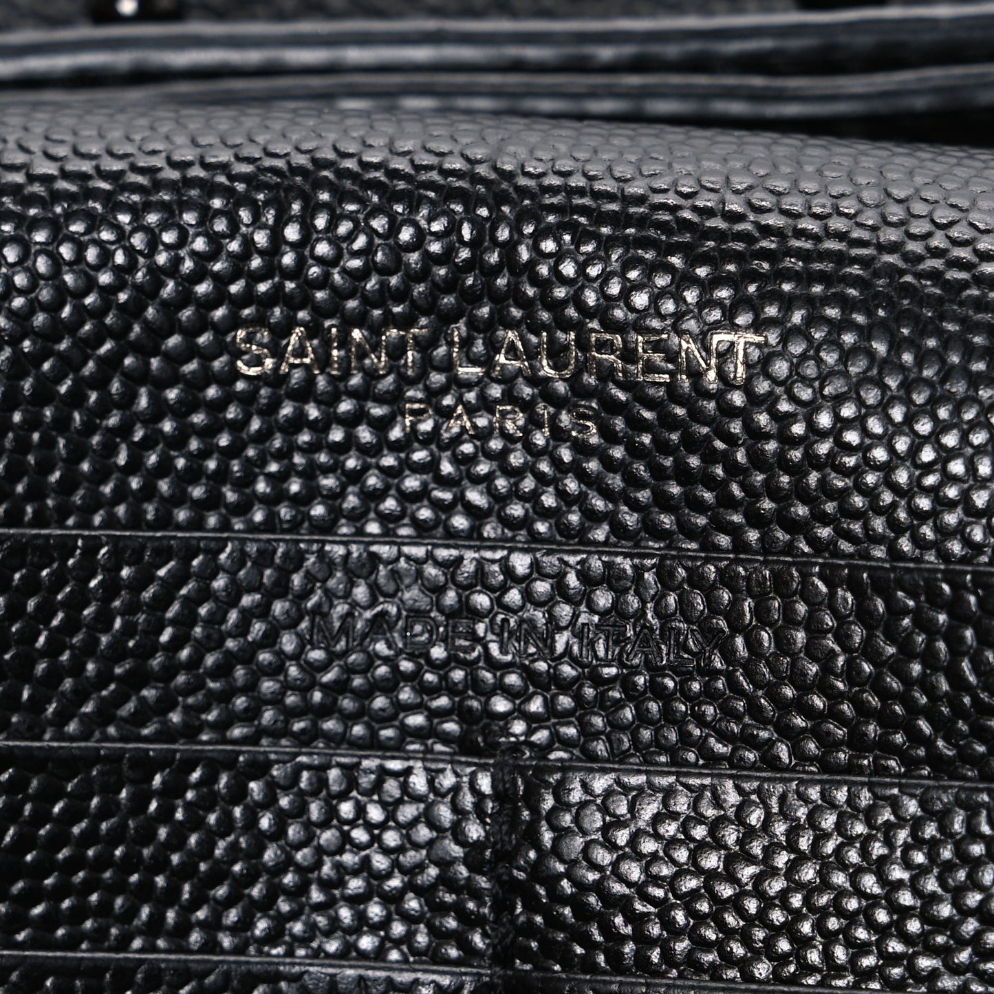Grain De Poudre Matelasse Chevron Monogram Monochrome Envelope Chain Wallet Black