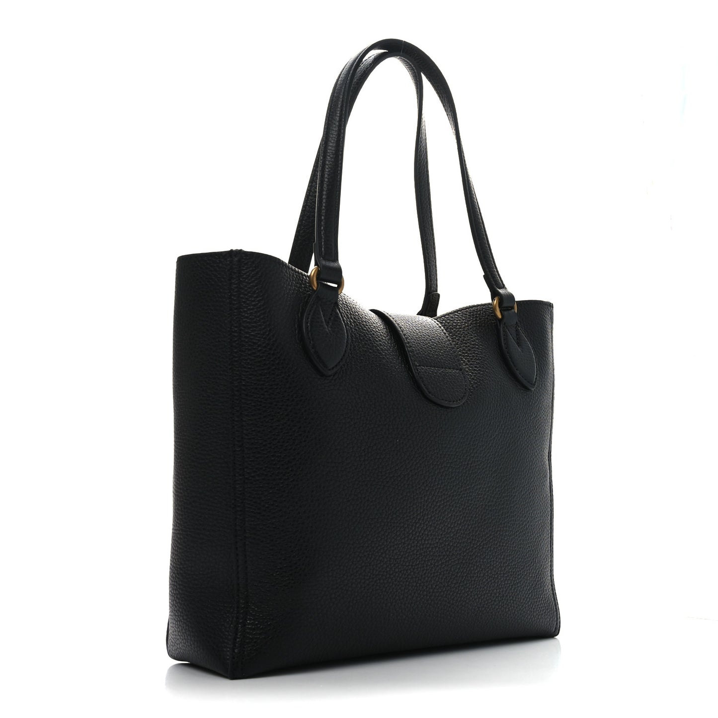New Sakai Calfskin Lux Small Dahlia Tote Black