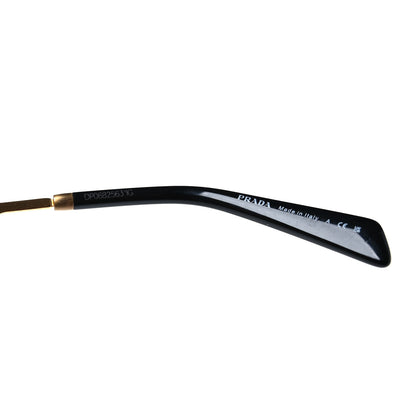 Prada Metal Symbole Triangle Logo Sunglasses SPR A51 Gold Brown 6 of 7