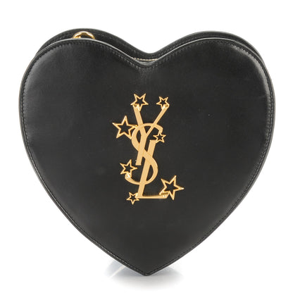 Saint Laurent Lambskin Love Heart Clutch Black 1 of 7