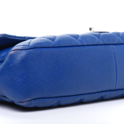Chanel Caviar Quilted Jumbo Easy Flap Blue 7 of 35
