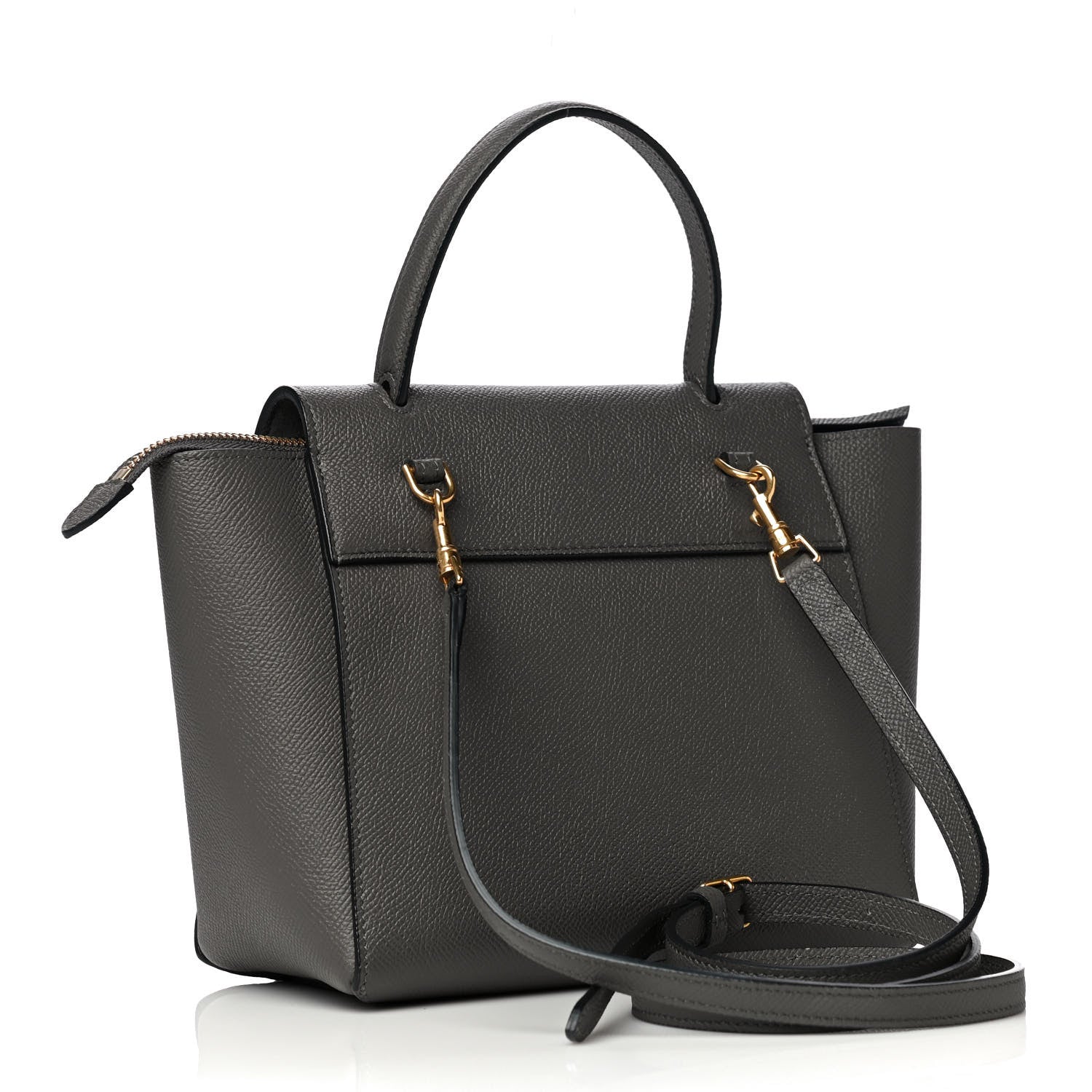 Celine Grained Calfskin Nano Belt Bag Grey 3 of 12