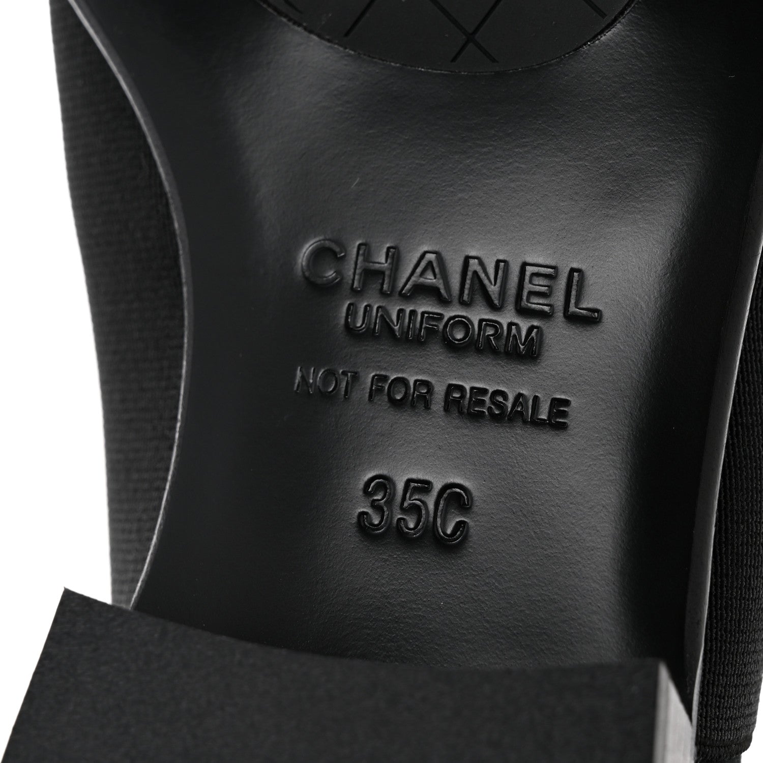 Chanel Calfskin Elastic Lace Up Cap Toe CC Loafers 35 Black 7 of 9
