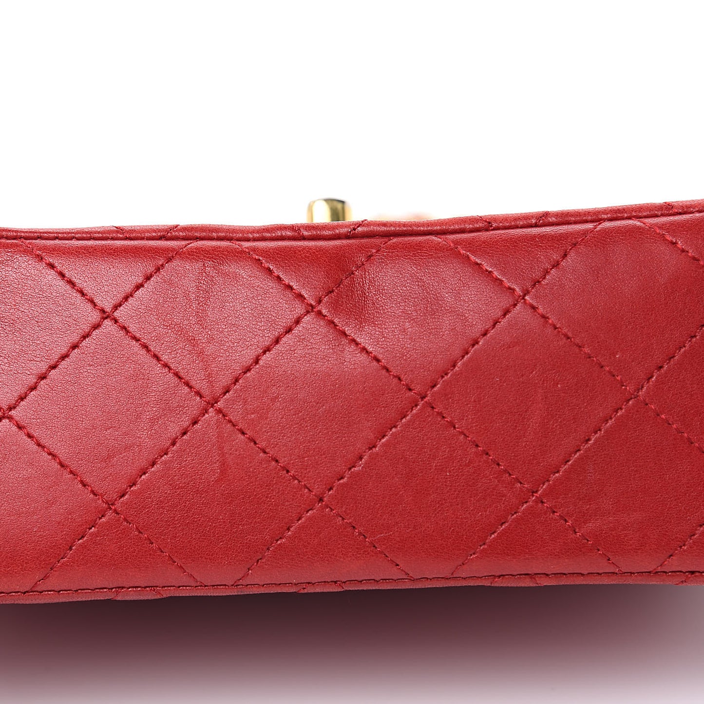 Lambskin Quilted Mini Square Flap Red