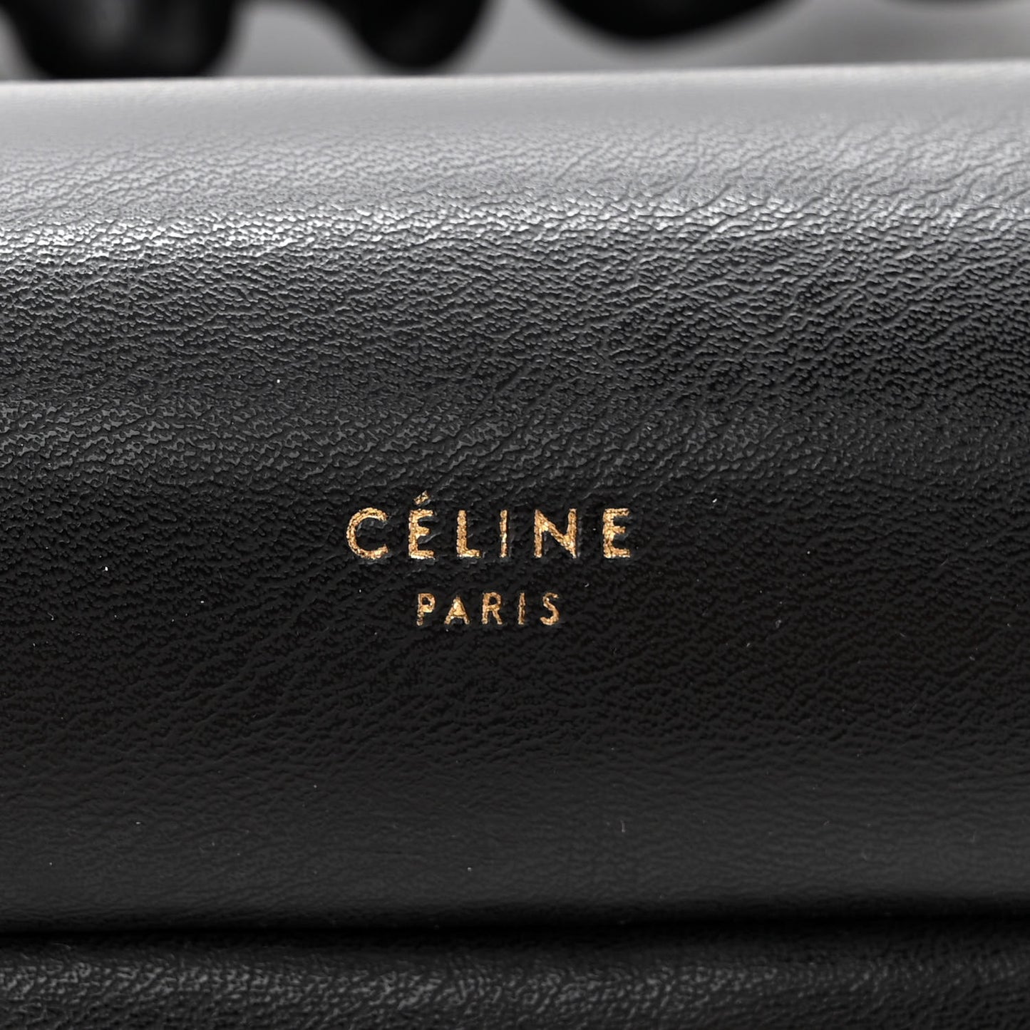 Smooth Calfskin Eyelet Small Top Handle Bag Black