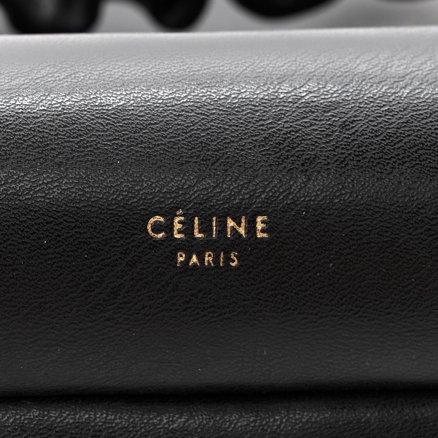 Celine Smooth Calfskin Eyelet Small Top Handle Bag Black 6 of 10