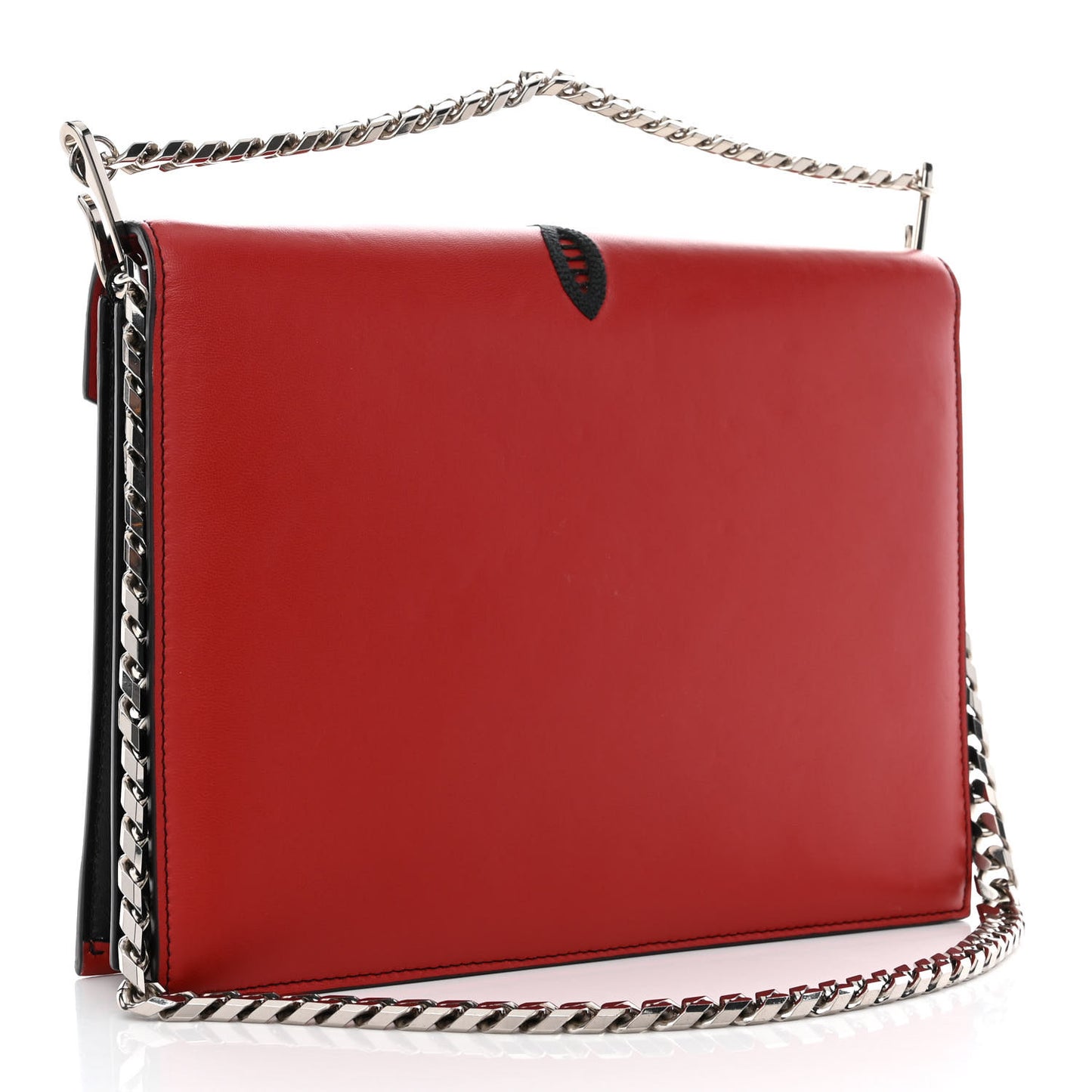 Calfskin Anglaise Embroidered Pin Bag Lust Red Black