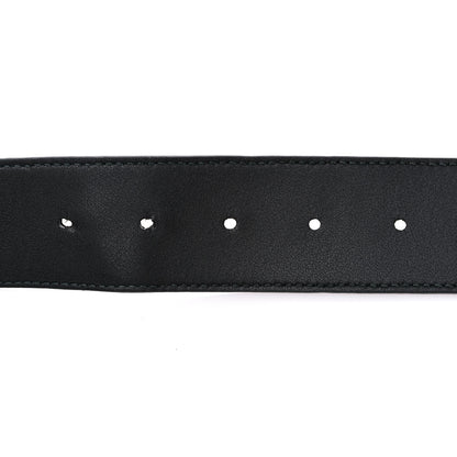 Gucci GG Supreme Monogram Selleria Calfskin Interlocking G 40mm Belt 100 40 Black Grey 4 of 6