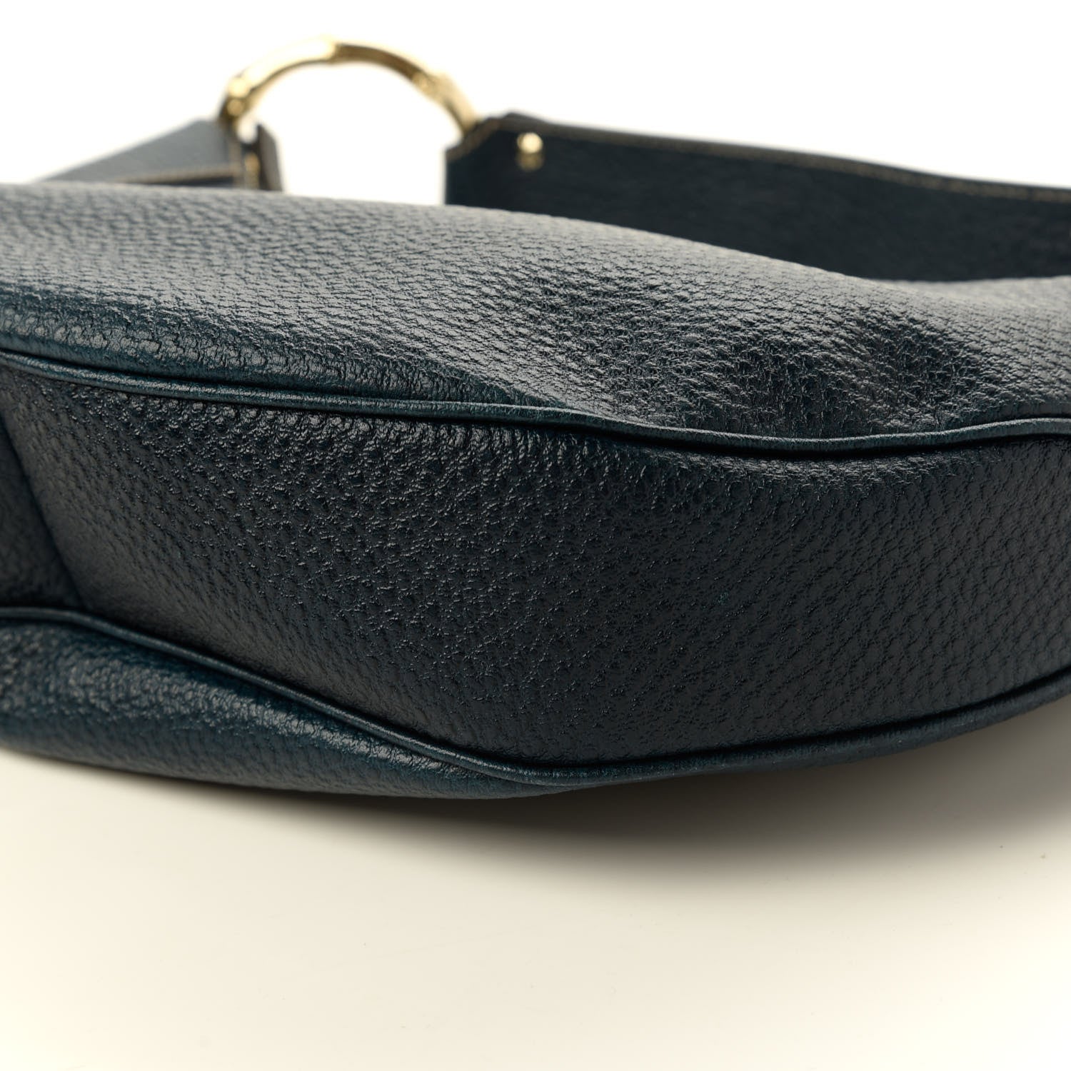 Gucci Calfskin Half Moon Bamboo Ring Hobo Blue 8 of 9