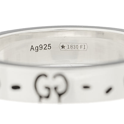 Gucci Sterling Silver Narrow GucciGhost Hamlet Skull Ring 53 6.25 5 of 6