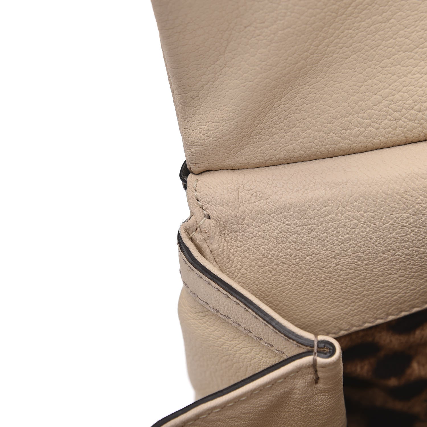 Dolce & Gabbana Goatskin Large Miss Sicily Leopard Heart Satchel Ivory 11 of 16