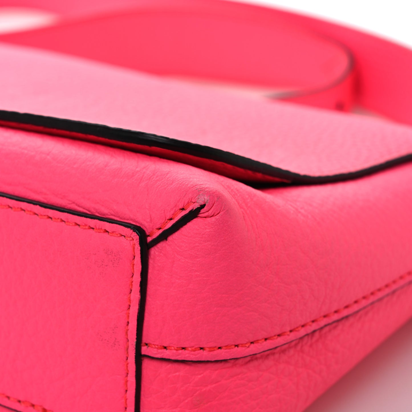Calfskin Smooth Grain Small Burleigh Crossbody Bag Neon Pink