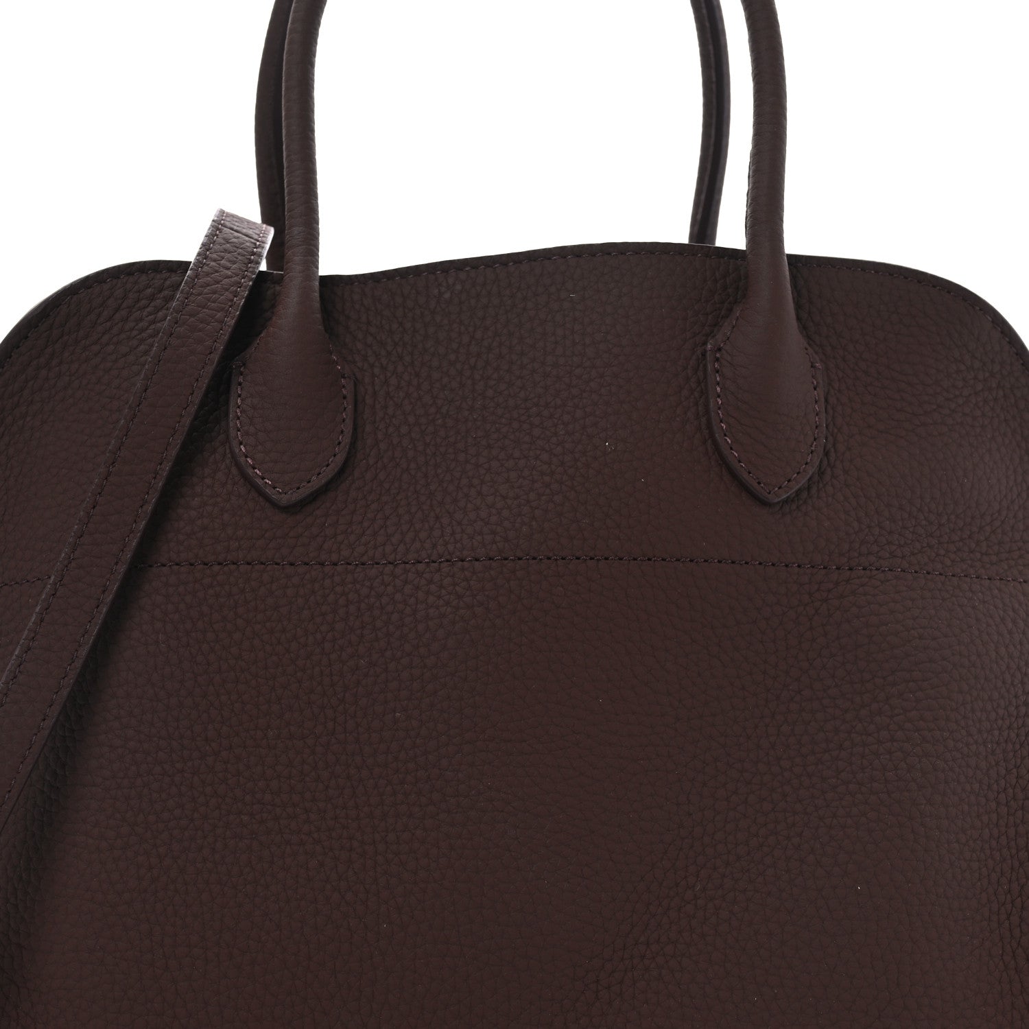 The Row Matte Grained Calfskin Soft Margaux 12 Dark Mocha 7 of 9