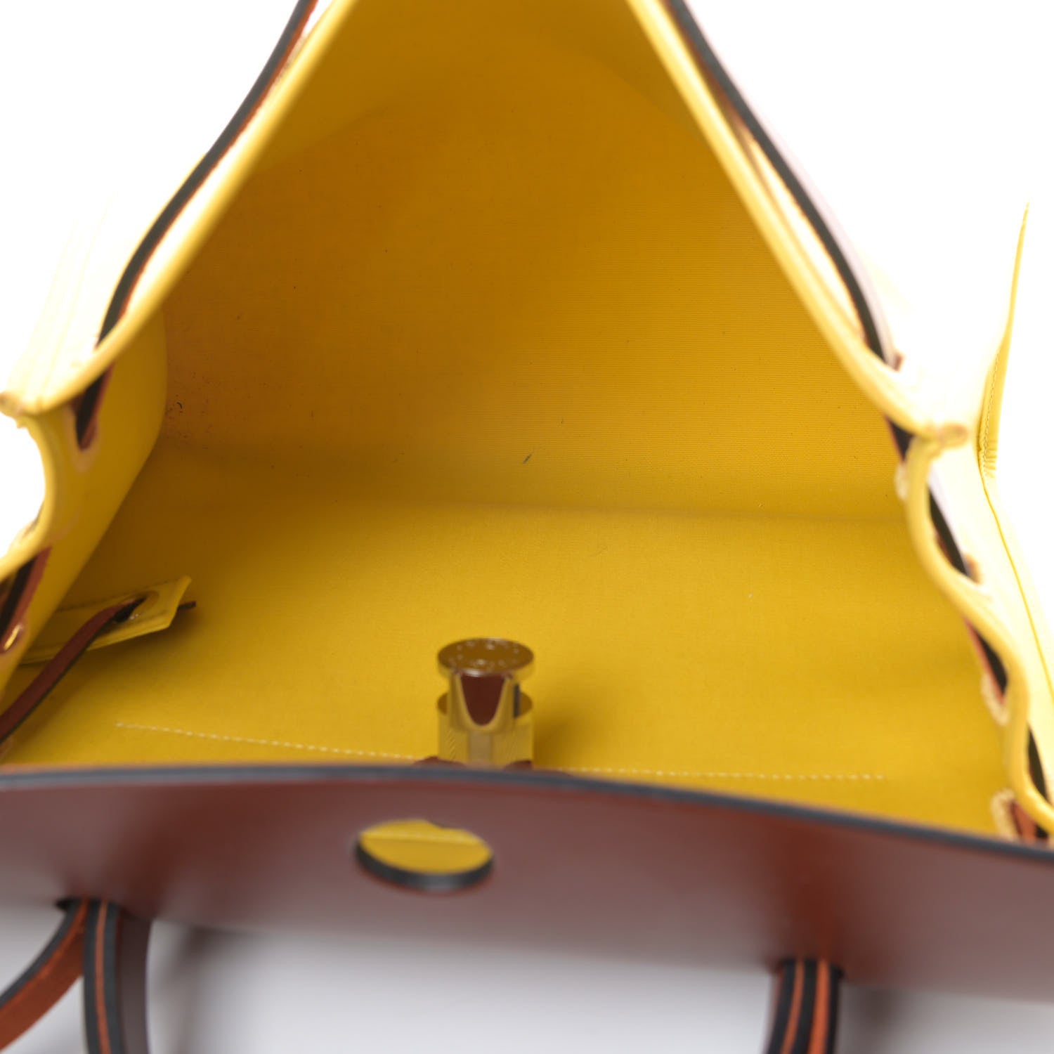 Hermes Vache Hunter Toile Herbag Zip 31 PM Lime Rouge H 6 of 15