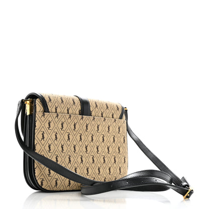 Saint Laurent Canvas Small Le Monogramme Satchel Beige Black 4 of 11