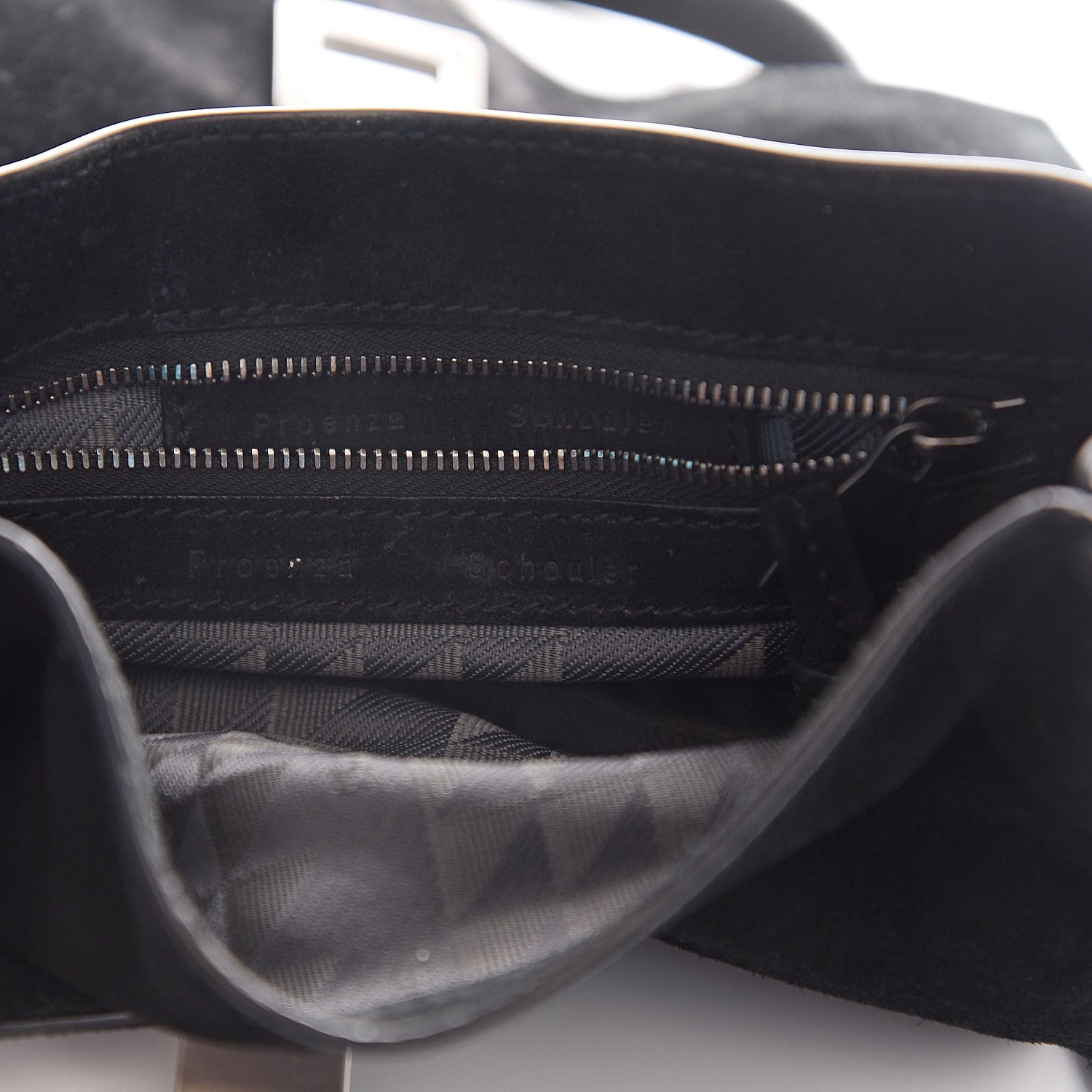 Proenza Schouler Suede PS1 Mini Pouch Messenger Bag Black 8 of 11