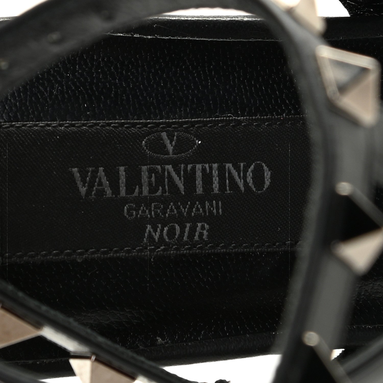 Valentino Garavani Nappa Rockstud Ankle Strap Flat Thong Sandals 37.5 Black 12 of 13