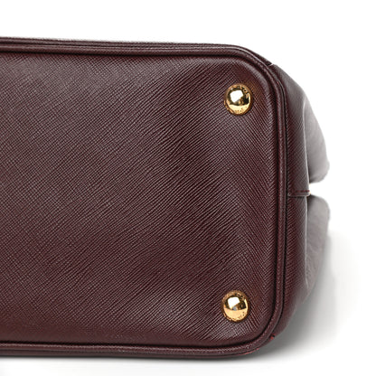 Prada Saffiano Small Galleria Double Zip Tote Granato 12 of 19