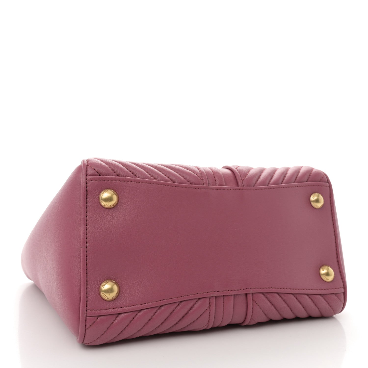 Miu Miu Nappa Matelasse Biker Tote Bruyere 4 of 10