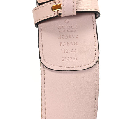 Gucci Monogram Jumbo GG Textured Dollar Calfskin Double G 40mm Belt 110 44 Camel Pink 3 of 4