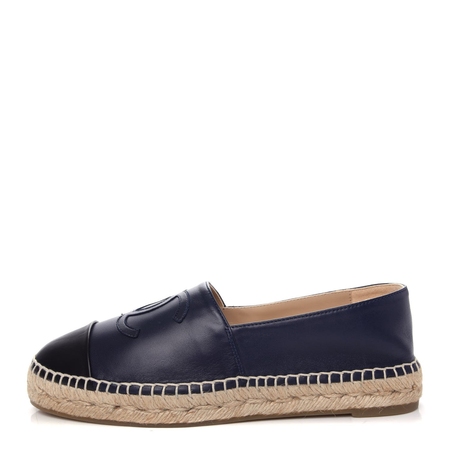 Lambskin CC Espadrilles 39 Navy Black