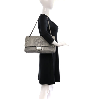 Chanel Snakeskin 2.55 Reissue 228 Flap Light Blue 2 of 9