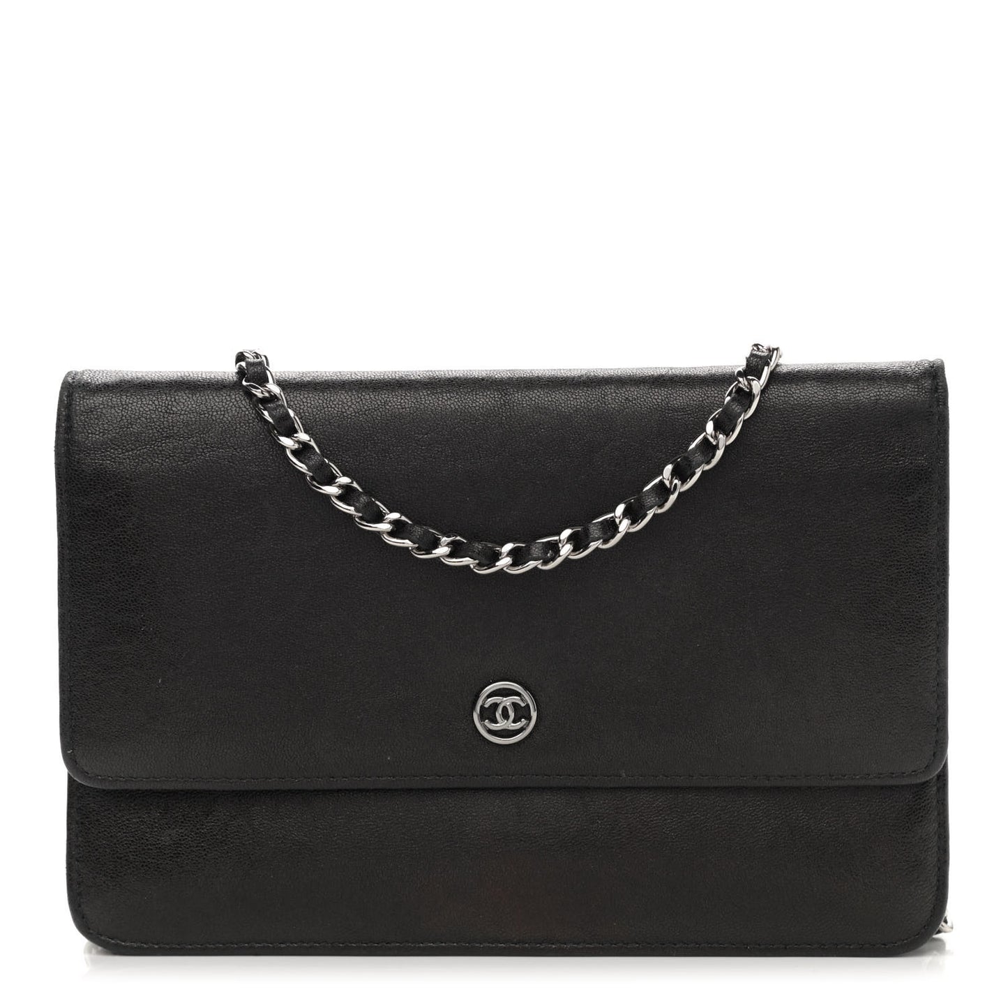 Goatskin Wallet on Chain WOC Black