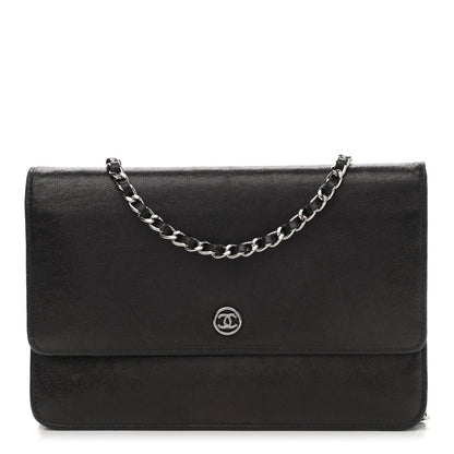Chanel Goatskin Wallet on Chain WOC Black 1 of 12