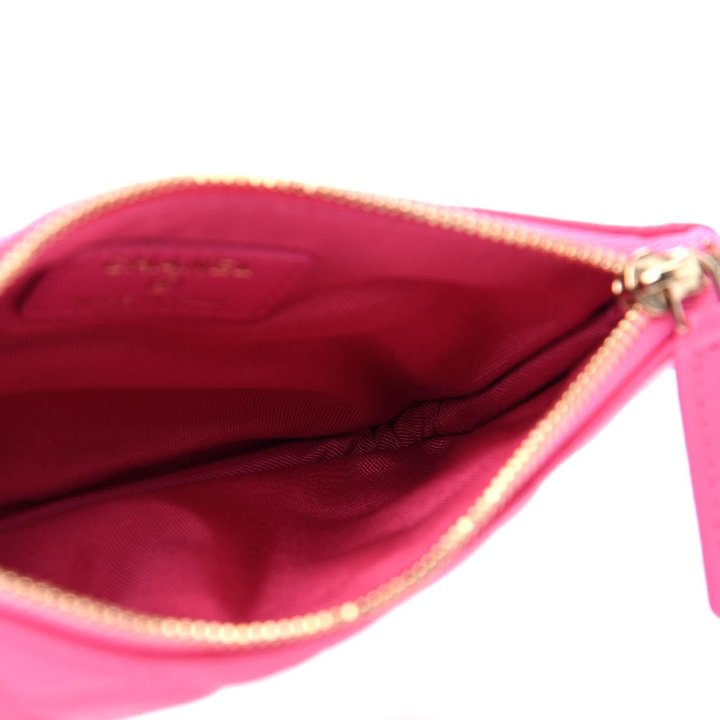 Caviar Quilted Small Cosmetic Case Pink