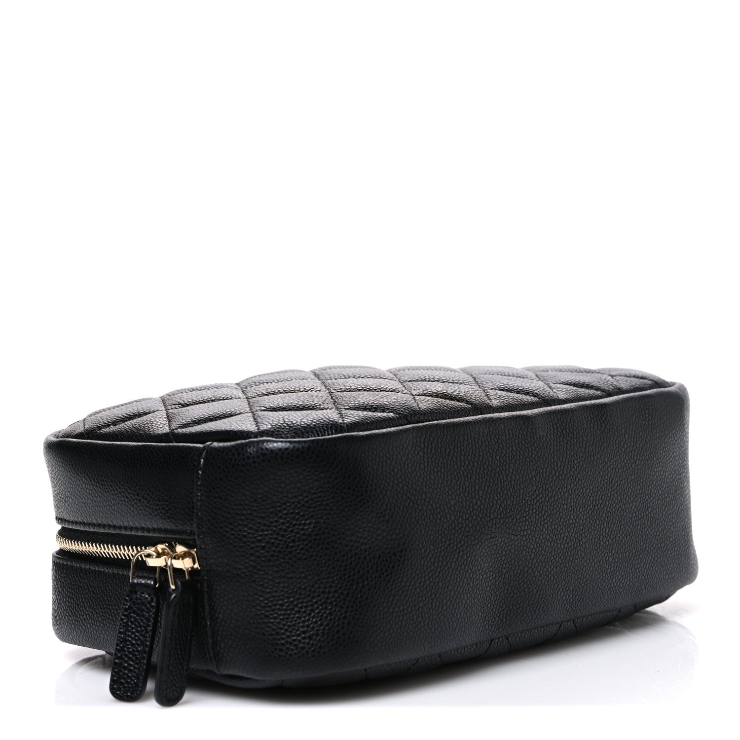 Chanel Caviar Quilted Medium Curvy Pouch Cosmetic Case Black 4 of 8
