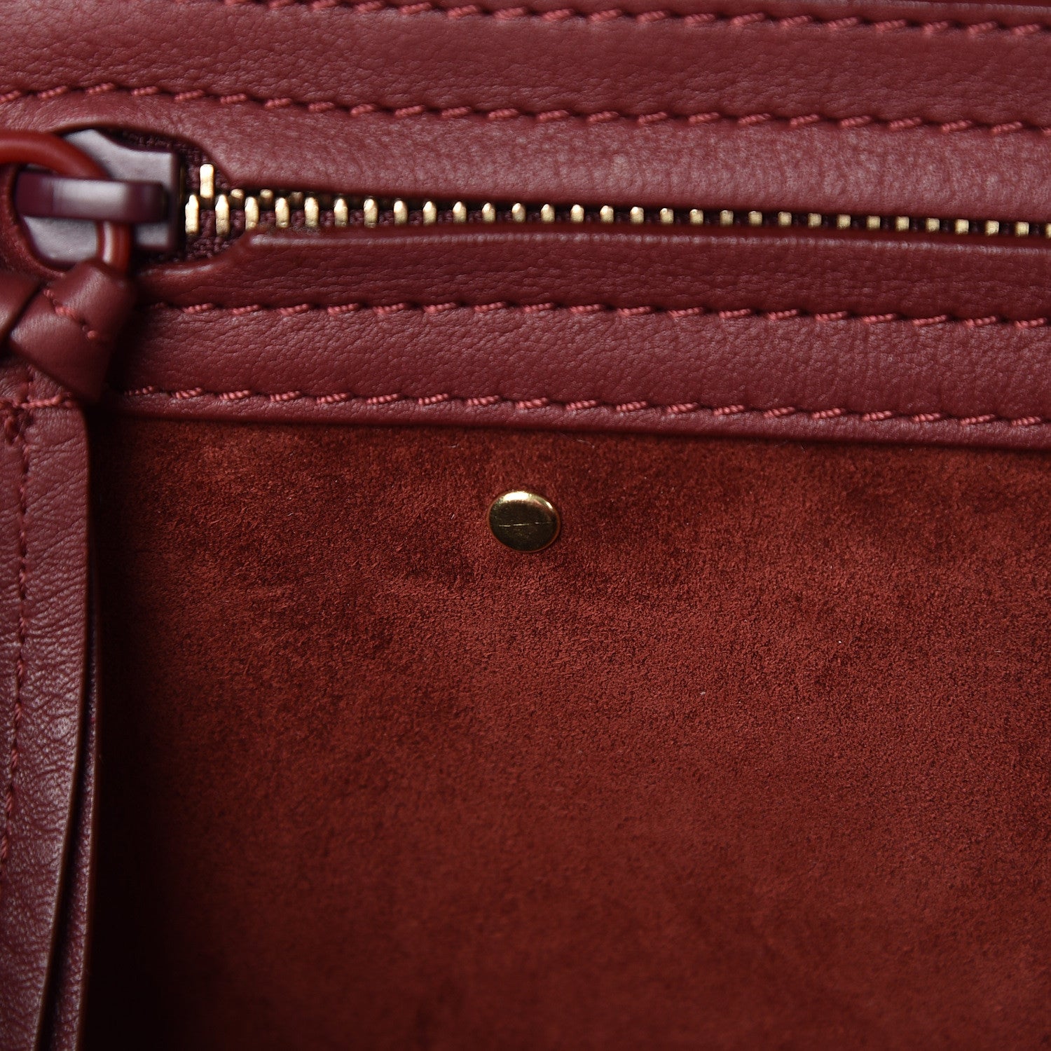 Celine Supple Calfskin Medium Phantom Luggage Burgundy 9 of 19