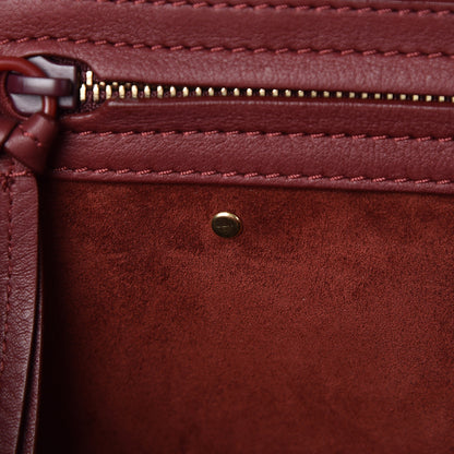 Celine Supple Calfskin Medium Phantom Luggage Burgundy 9 of 19