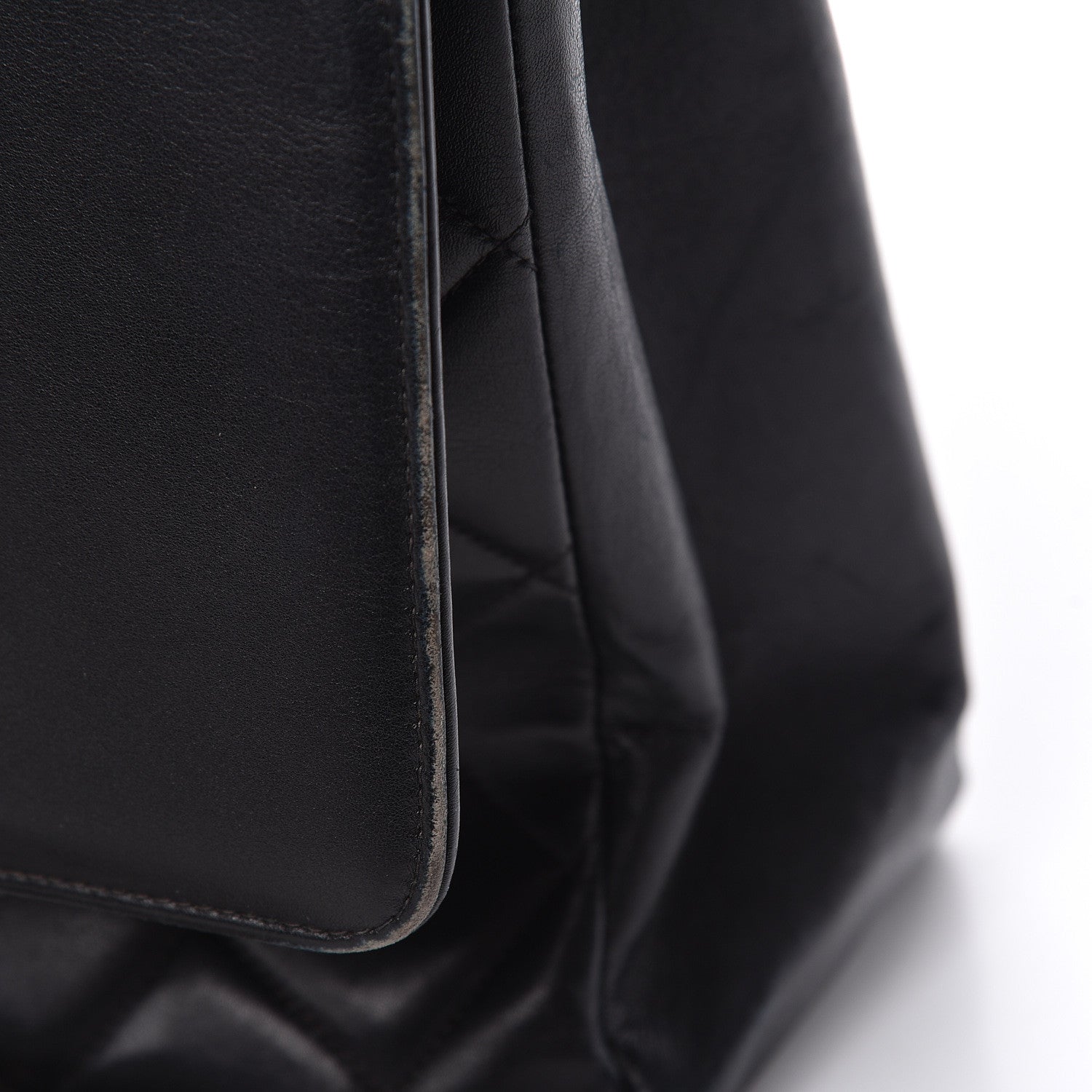 Chanel Lambskin Quilted XL Jumbo Single Flap Black 26 of 28