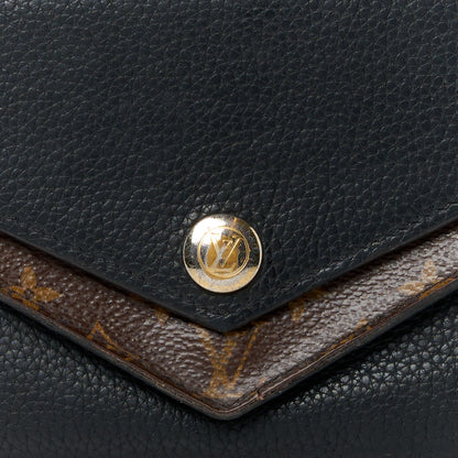 Louis Vuitton Calfskin Double V Wallet Black 10 of 10