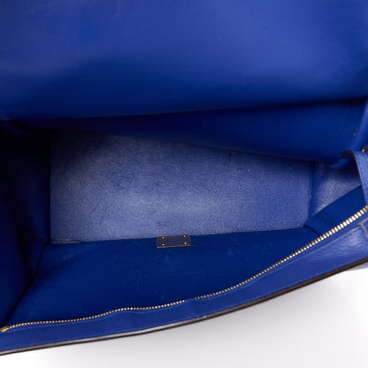 Celine Drummed Calfskin Suede Medium Trapeze Indigo 5 of 12