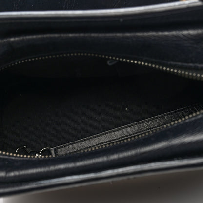 Chanel Calfskin Wool Felt Embossed Small Gabrielle Logo Hobo Black 5 of 9
