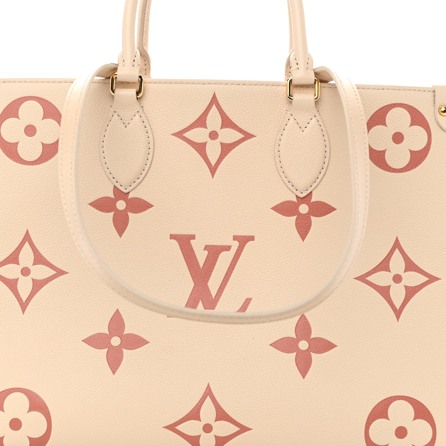 Louis Vuitton Empreinte Monogram Giant Onthego MM Creme Rose Trianon 7 of 9